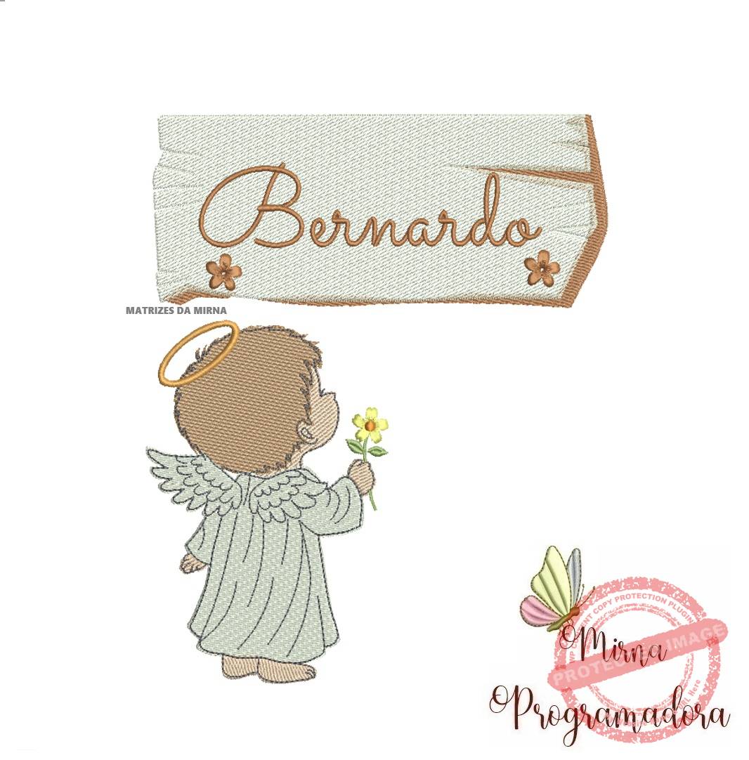 matriz de bordado Anjinho com Bernardo