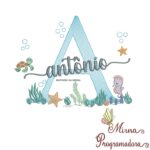 Matriz de Bordado Fundo do Mar Antônio