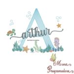 Matriz de Bordado Fundo do Mar Arthur