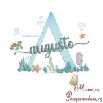Matriz de Bordado Fundo do Mar Augusto