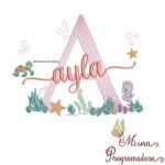 Matriz de Bordado Fundo do Mar Ayla
