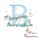 Matriz de Bordado Fundo do Mar Benjamin