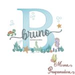 Matriz de Bordado Fundo do Mar Bruno