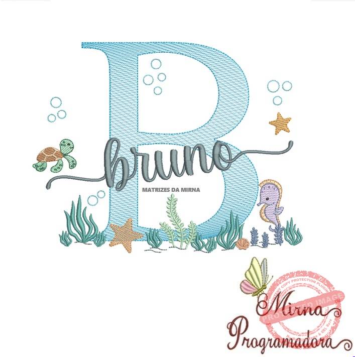 matriz de bordado bruno fundo do mar Matriz de Bordado Fundo do Mar Bruno - Imagem 1