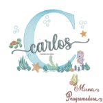 Matriz de Bordado Fundo do Mar Carlos