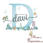 Matriz de Bordado Fundo do Mar Davi
