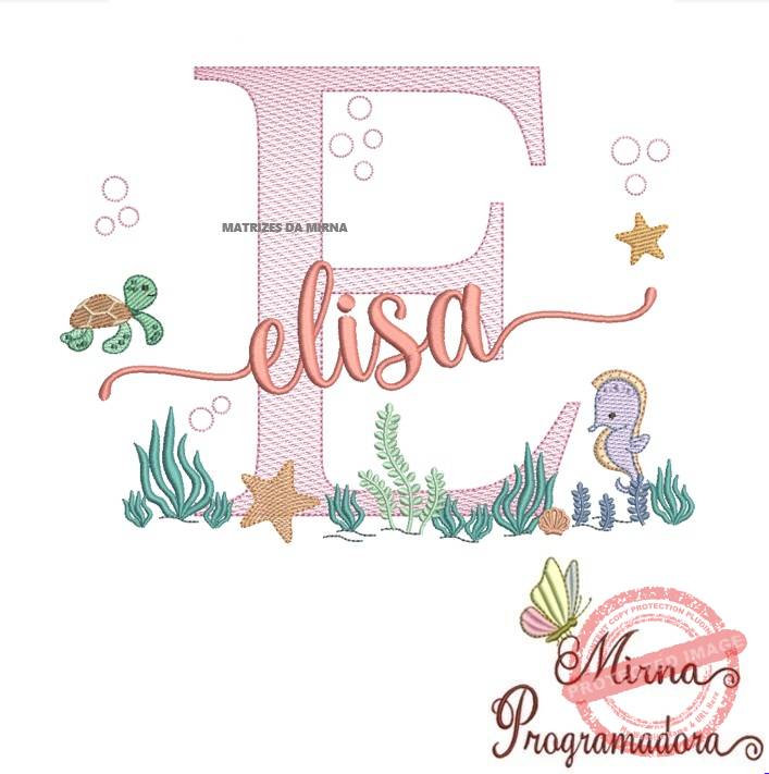 matriz de bordado elisa Matriz de Bordado Fundo do Mar Elisa - Imagem 1