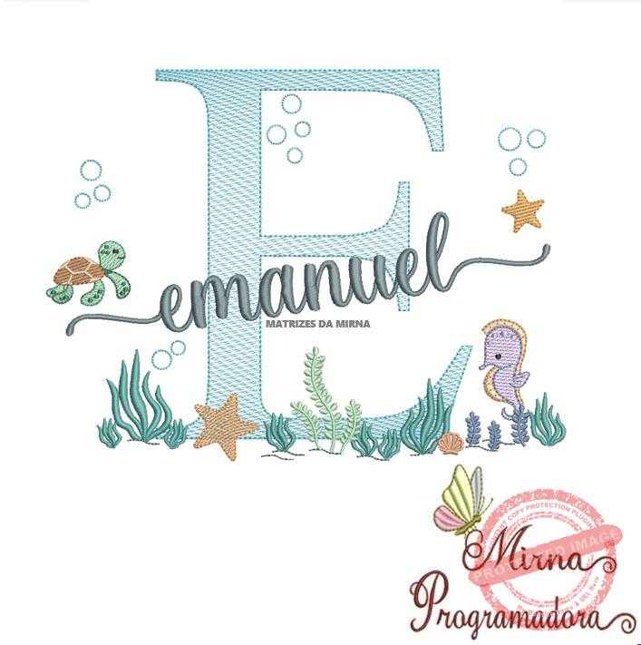 matriz de bordado emanuel fundo do mar Matriz de Bordado Fundo do Mar Emanuel - Imagem 1