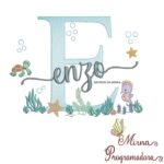 Matriz de Bordado Fundo do Mar Enzo