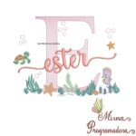 Matriz de Bordado Fundo do Mar Ester