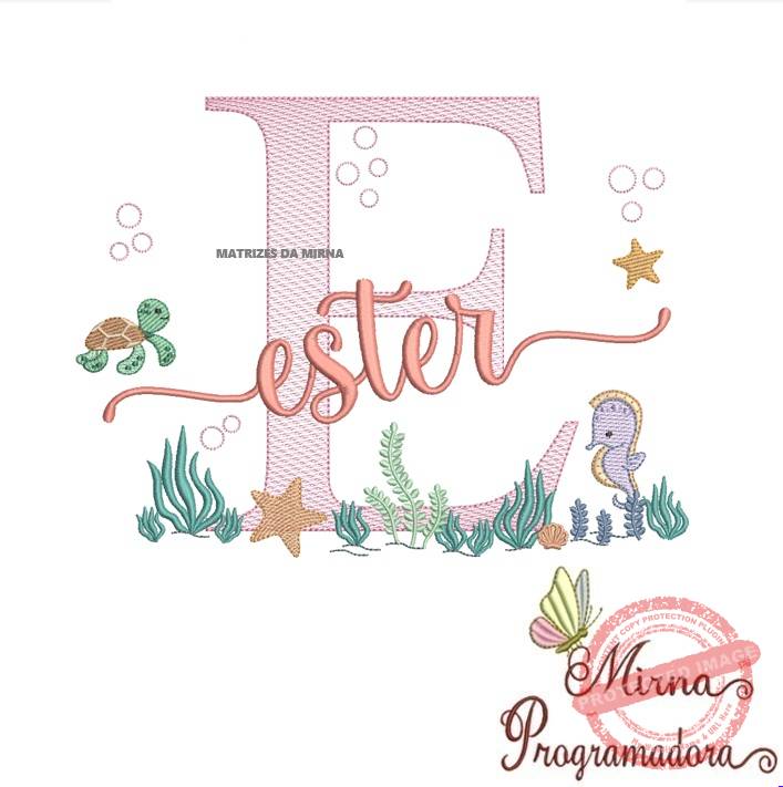 matriz de bordado ester Matriz de Bordado Fundo do Mar Ester - Imagem 1