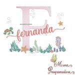 Matriz de Bordado Fundo do Mar Fernanda