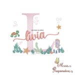 Matriz de Bordado Fundo do Mar Livia
