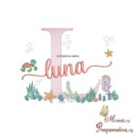 Matriz de Bordado Fundo do Mar Luna