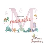 Matriz de Bordado Fundo do Mar Manuela