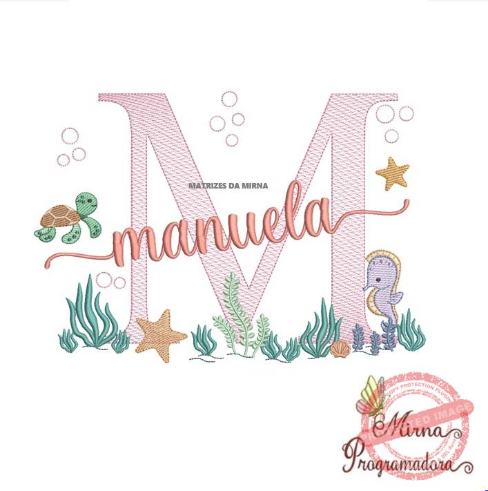 matriz de bordado-fundo do mar-manuela Matriz de Bordado Fundo do Mar Manuela - Imagem 1