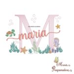 Matriz de Bordado Fundo do Mar Maria