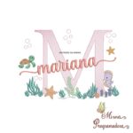 Matriz de Bordado Fundo do Mar Mariana