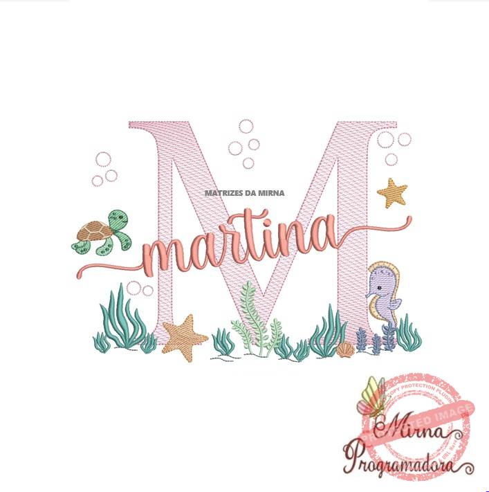 matriz de bordado-fundo do mar-martina Matriz de Bordado Fundo do Mar Martina - Imagem 1