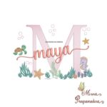 Matriz de Bordado Fundo do Mar Maya