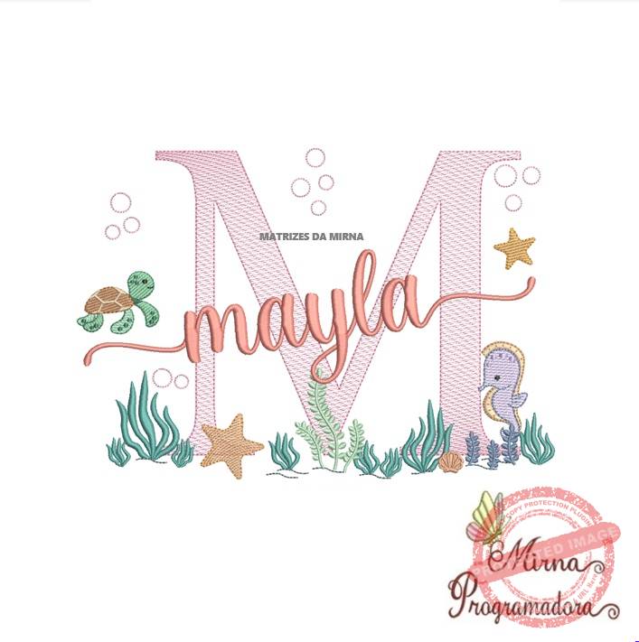 matriz de bordado-fundo do mar-mayla Matriz de Bordado Fundo do Mar Mayla - Imagem 1