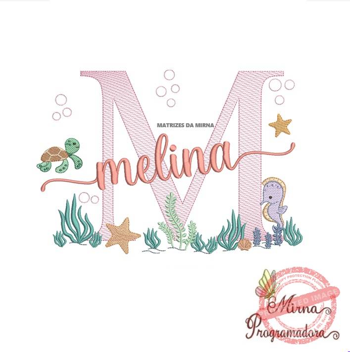 matriz de bordado-fundo do mar-melina Matriz de Bordado Fundo do Mar Melina - Imagem 1