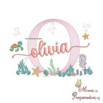 Matriz de Bordado Fundo do Mar Olivia
