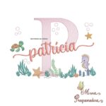 Matriz de Bordado Fundo do Mar Patricia