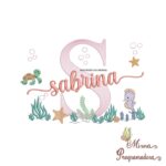 Matriz de Bordado Fundo do Mar Sabrina