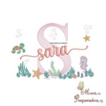 Matriz de Bordado Fundo do Mar Sara