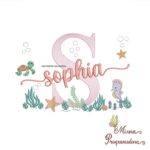 Matriz de Bordado Fundo do Mar Sophia