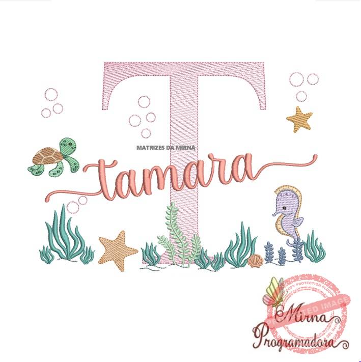 matriz de bordado-fundo do mar-tamara Matriz de Bordado Fundo do Mar Tamara - Imagem 1
