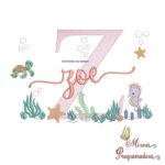 Matriz de Bordado Fundo do Mar Zoe