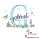 Matriz de Bordado Fundo do Mar Gabriel