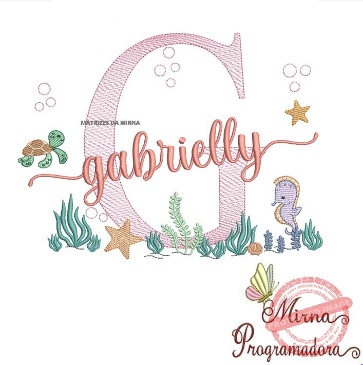 matriz de bordado gabrielly Matriz de Bordado Fundo do Mar Gabrielly - Imagem 1