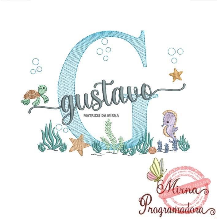 matriz de bordado gustavo fundo do mar Matriz de Bordado Fundo do Mar Gustavo - Imagem 1