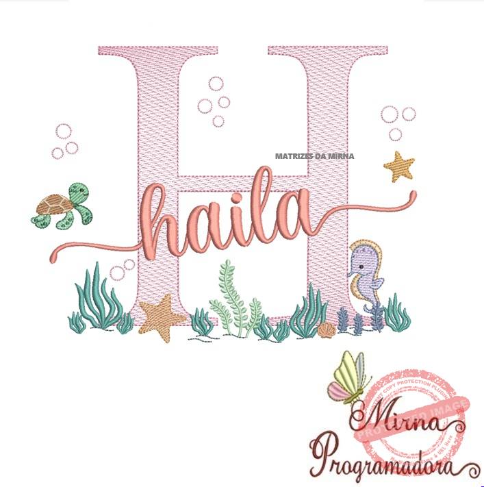 matriz de bordado haila Matriz de Bordado Fundo do Mar Haila - Imagem 1