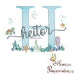 Matriz de Bordado Fundo do Mar Heitor