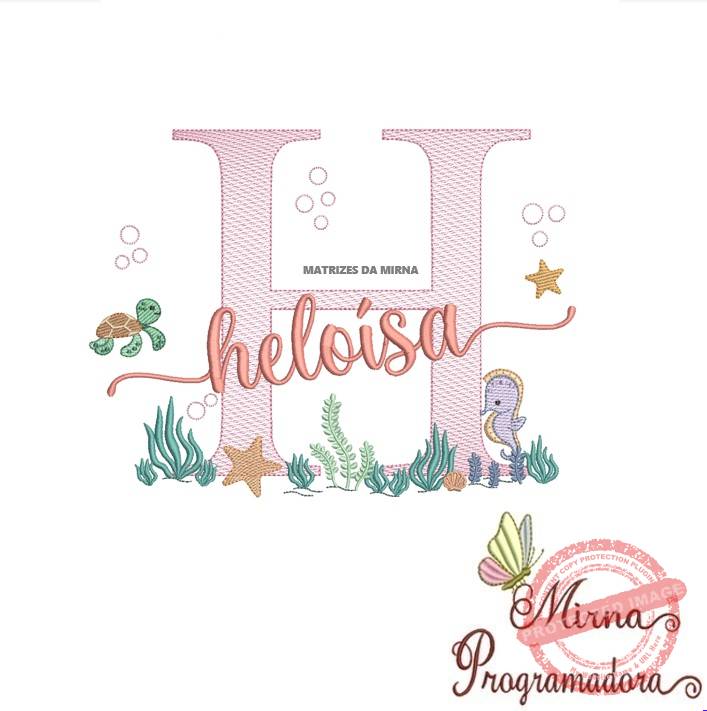 matriz de bordado heloisa Matriz de Bordado Fundo do Mar Heloisa - Imagem 1
