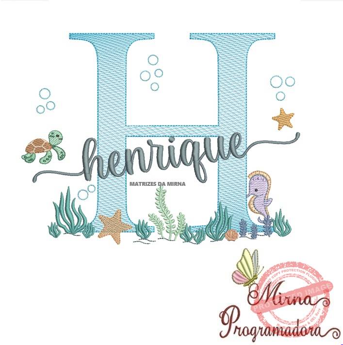matriz de bordado henrique fundo do mar Matriz de Bordado Fundo do Mar Henrique - Imagem 1