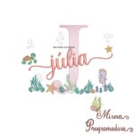 Matriz de Bordado Fundo do Mar Julia