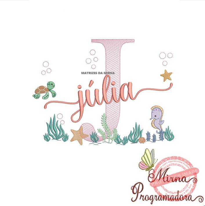 matriz de bordado julia Matriz de Bordado Fundo do Mar Julia - Imagem 1