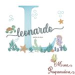 Matriz de Bordado Fundo do Mar Leonardo