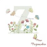 matriz de bordado Letra Z Jardim