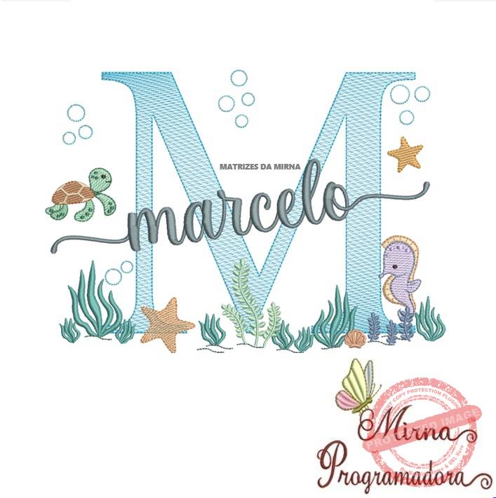 matriz de bordado marcelo fundo do mar Matriz de Bordado Fundo do Mar Marcelo - Imagem 1
