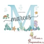 Matriz de Bordado Fundo do Mar Marcos
