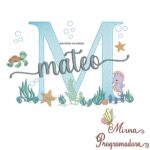 Matriz de Bordado Fundo do Mar Mateo