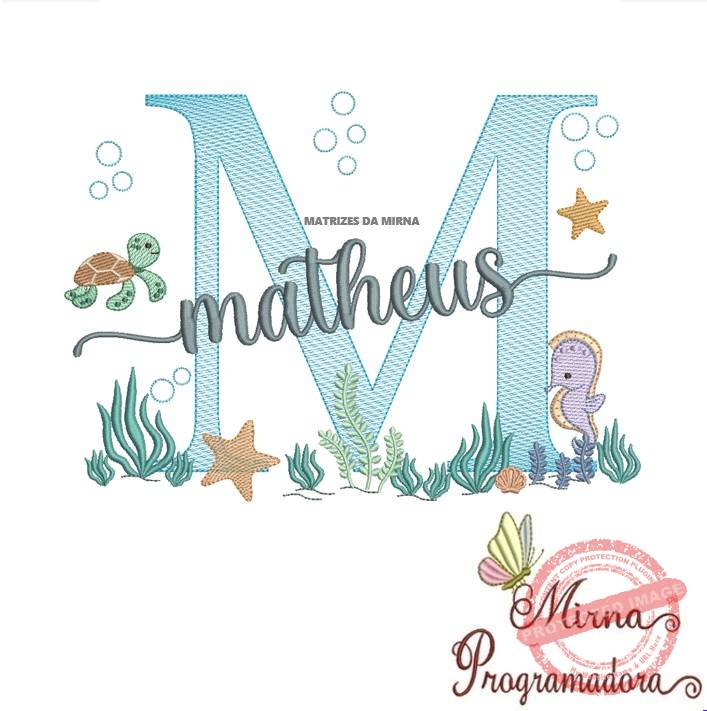 matriz de bordado matheus fundo do mar Matriz de Bordado Fundo do Mar Matheus - Imagem 1
