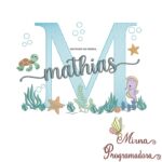 Matriz de Bordado Fundo do Mar Mathias