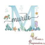 Matriz de Bordado Fundo do Mar Murilo
